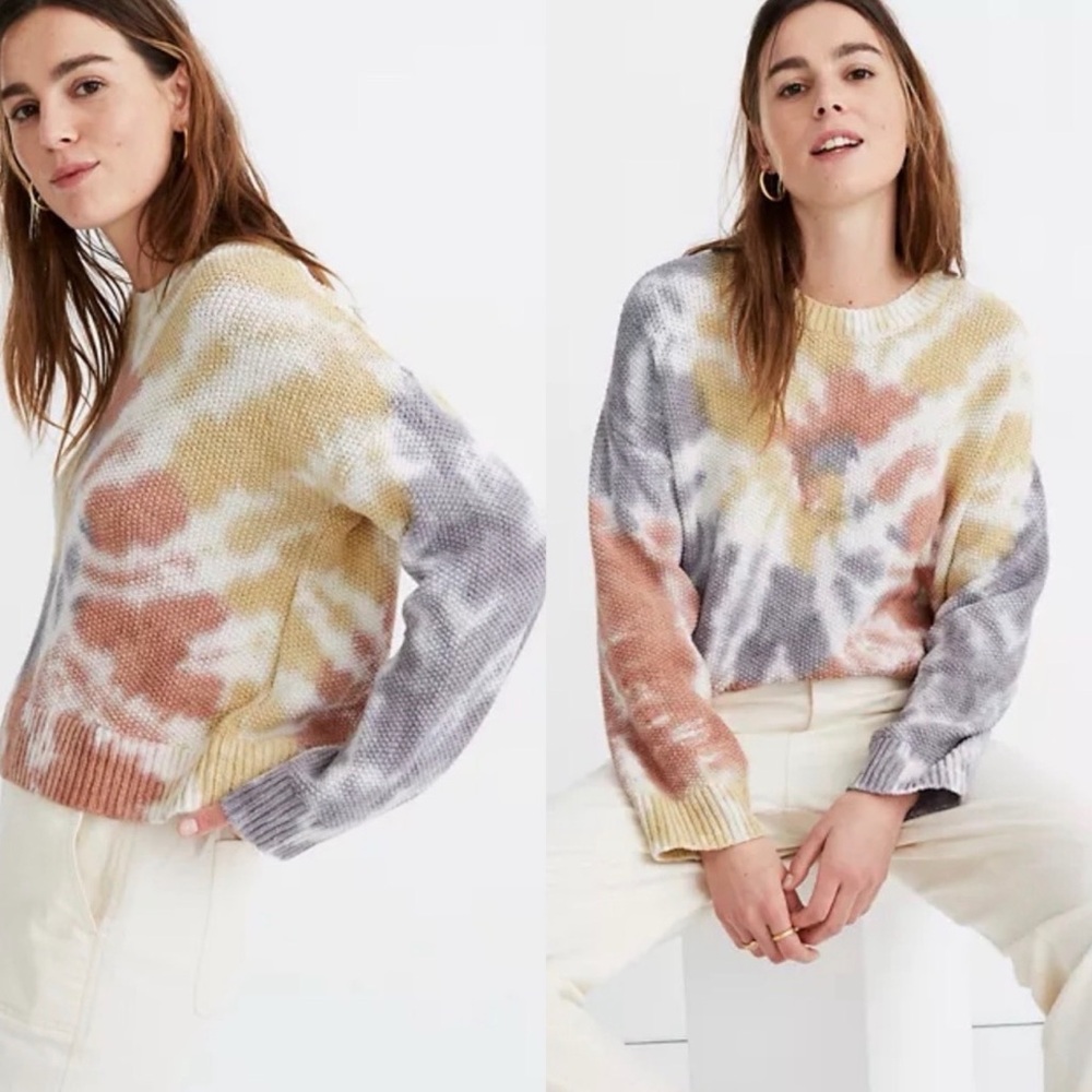Madewell Westford Tie-Dye Pullover Sweater, Small